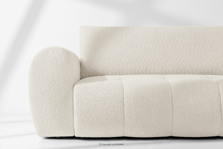 LIRA Sofa und Sitzhocker aus Bouclé-Stoff in Weiß weiß - Foto 9