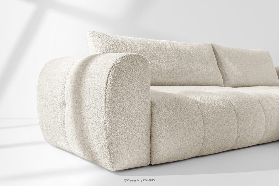 LIRA Sofa und Sitzhocker aus Bouclé-Stoff in Weiß weiß - Foto 14