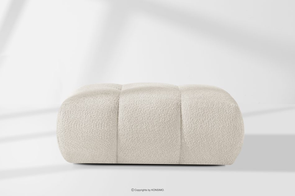 LIRA Sofa und Sitzhocker aus Bouclé-Stoff in Weiß weiß - Foto 24