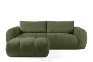 LIRA, https://konsimo.de/kollektion/lira/ Sofa und Sitzhocker aus Bouclé-Stoff in Oliv oliv - Foto