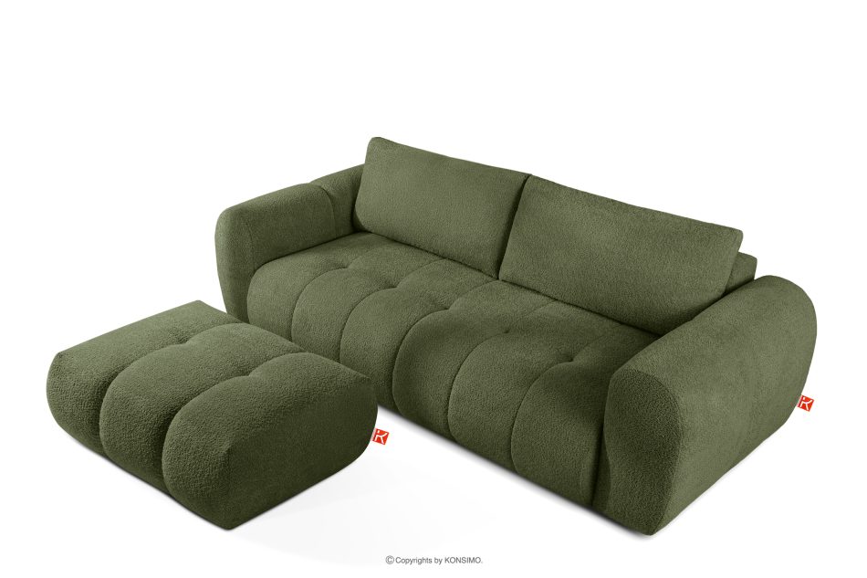 LIRA Sofa und Sitzhocker aus Bouclé-Stoff in Oliv oliv - Foto 2