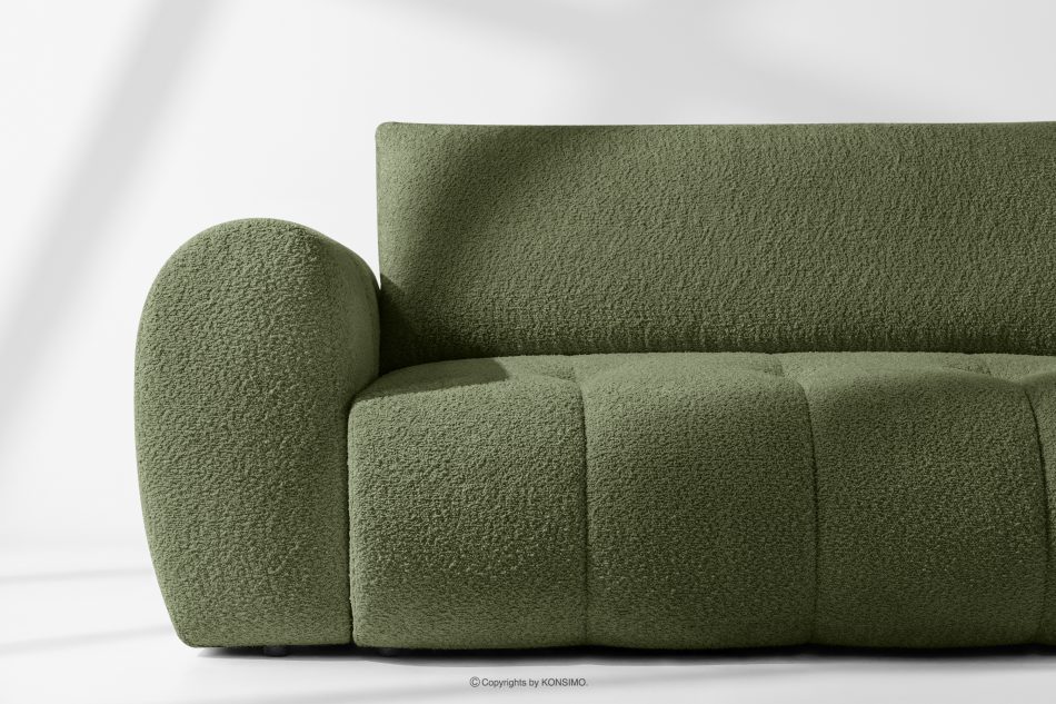 LIRA Sofa und Sitzhocker aus Bouclé-Stoff in Oliv oliv - Foto 9