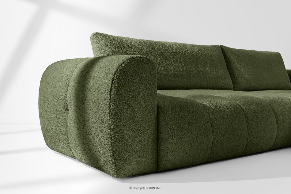 LIRA Sofa und Sitzhocker aus Bouclé-Stoff in Oliv oliv - Foto 14