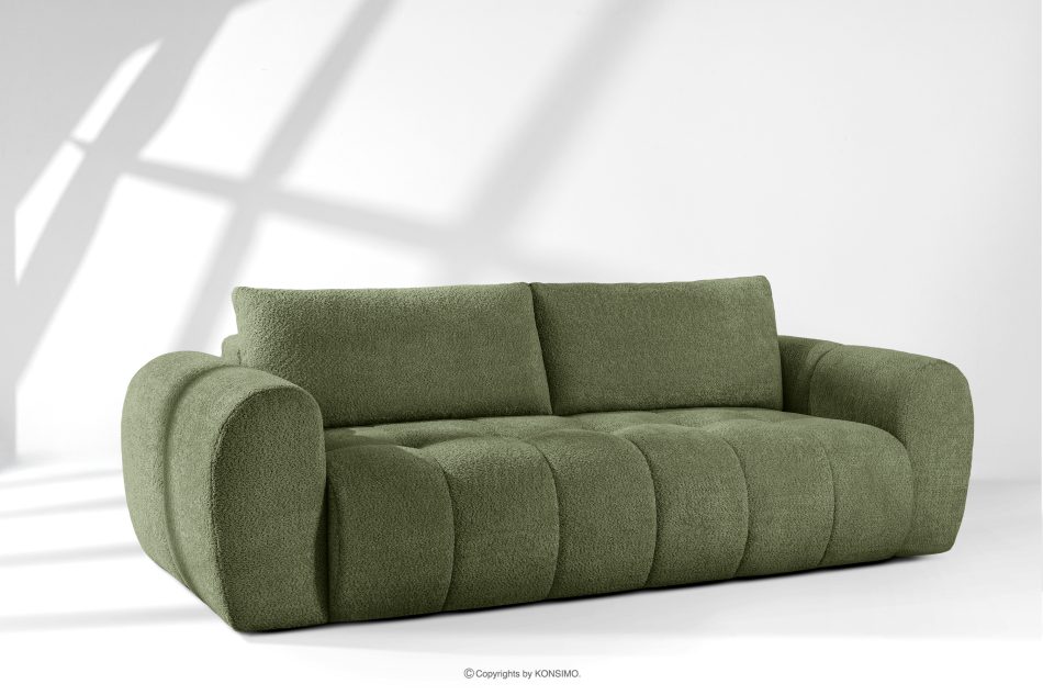 LIRA Sofa und Sitzhocker aus Bouclé-Stoff in Oliv oliv - Foto 23