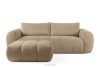 Sofa und Sitzhocker aus Bouclé-Stoff in Beige