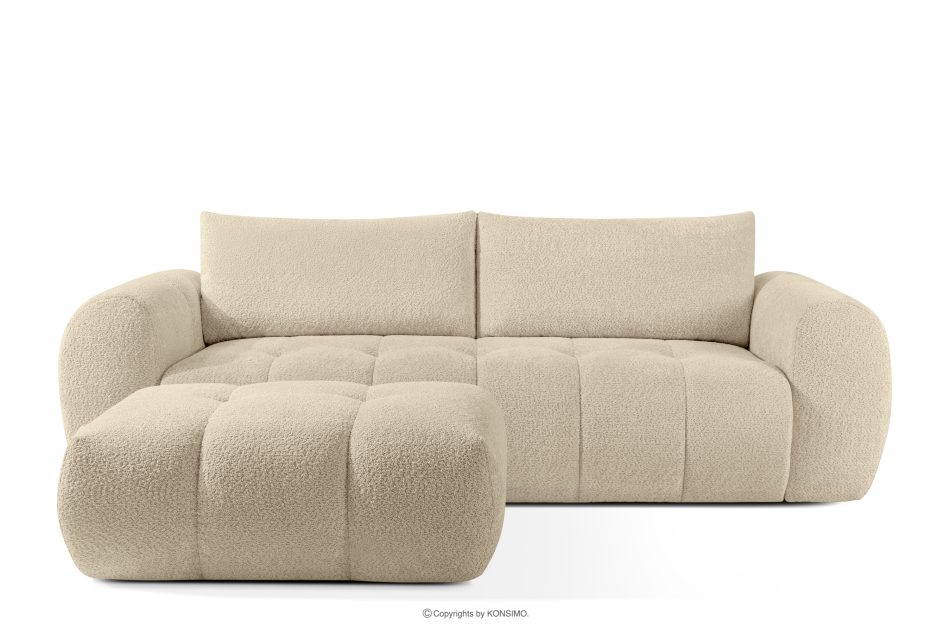 LIRA Sofa und Sitzhocker aus Bouclé-Stoff in Hellbeige hellbeige - Foto 0