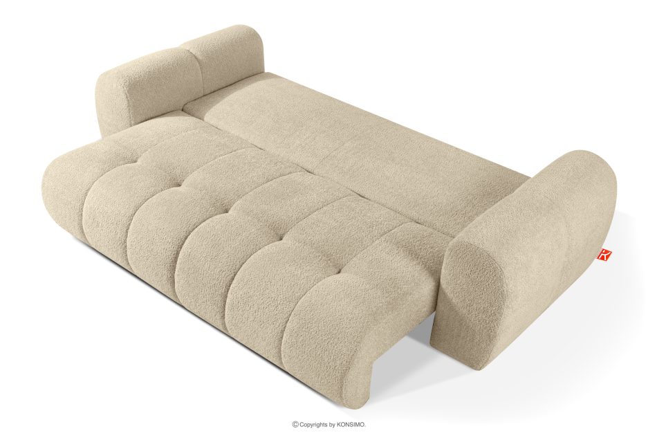 LIRA Sofa und Sitzhocker aus Bouclé-Stoff in Hellbeige hellbeige - Foto 8