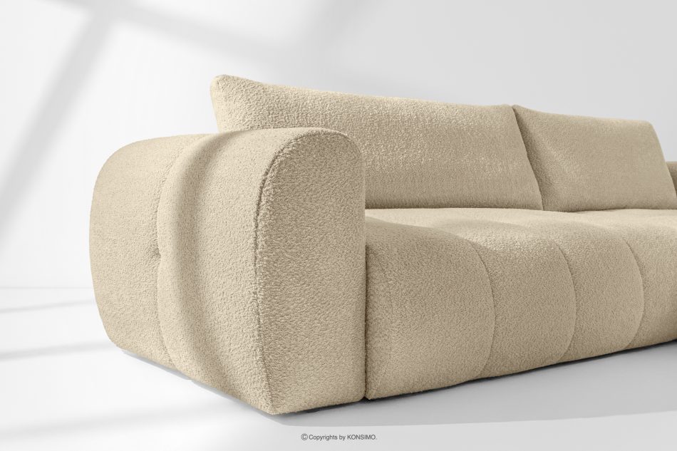 LIRA Sofa und Sitzhocker aus Bouclé-Stoff in Hellbeige hellbeige - Foto 14