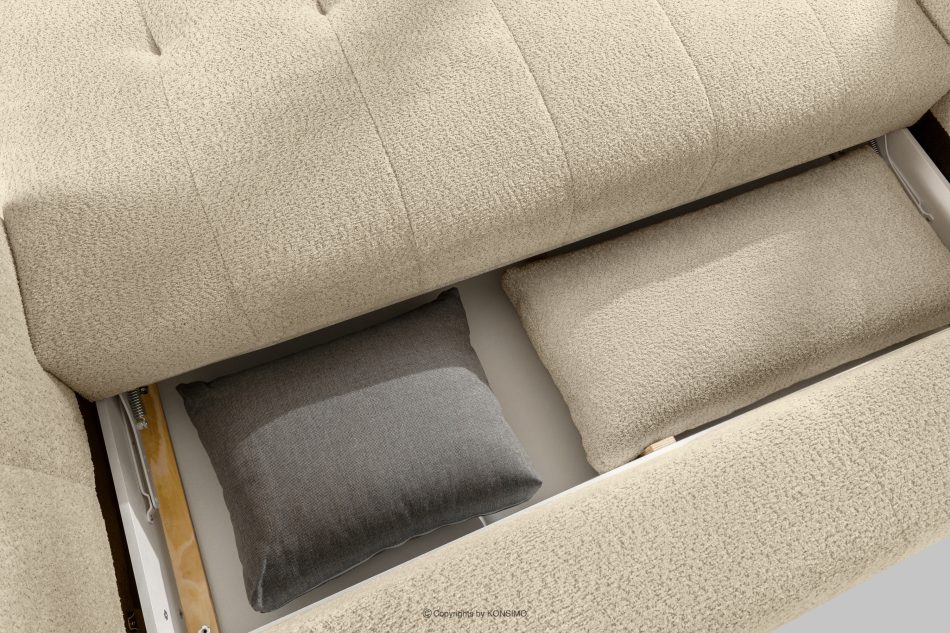 LIRA Sofa und Sitzhocker aus Bouclé-Stoff in Hellbeige hellbeige - Foto 17