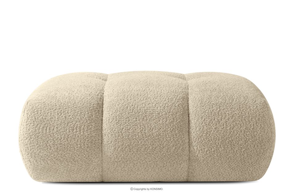 LIRA Sofa und Sitzhocker aus Bouclé-Stoff in Hellbeige hellbeige - Foto 19