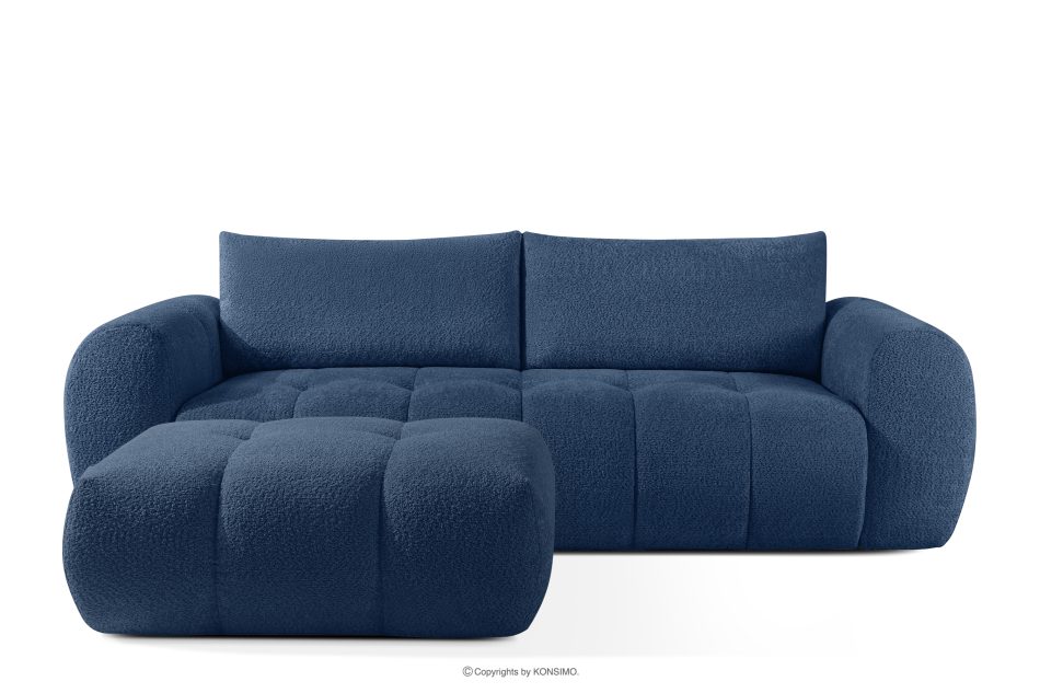 LIRA Sofa und Sitzhocker aus Bouclé-Stoff in Marineblau marineblau - Foto 0