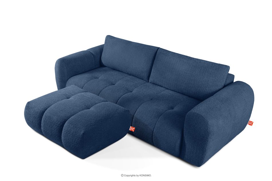 LIRA Sofa und Sitzhocker aus Bouclé-Stoff in Marineblau marineblau - Foto 3