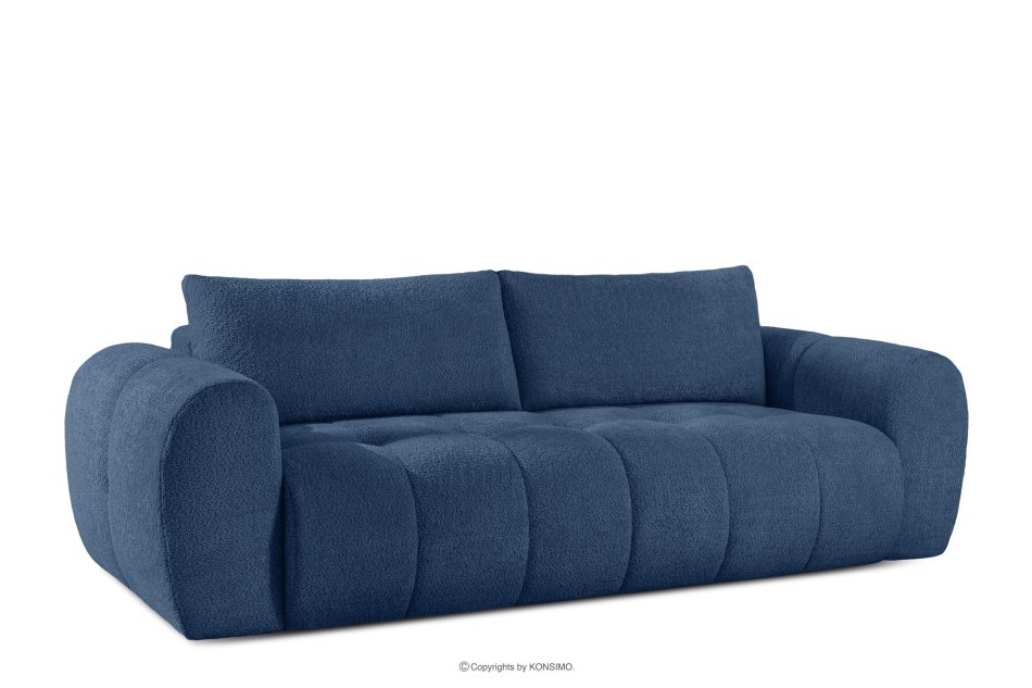 LIRA Sofa und Sitzhocker aus Bouclé-Stoff in Marineblau marineblau - Foto 5