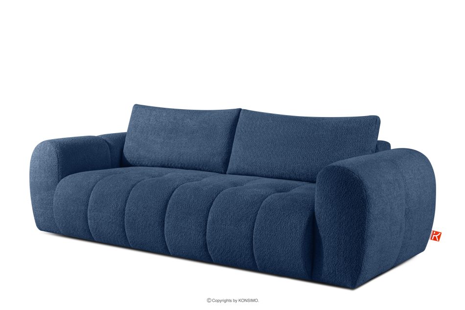 LIRA Sofa und Sitzhocker aus Bouclé-Stoff in Marineblau marineblau - Foto 6