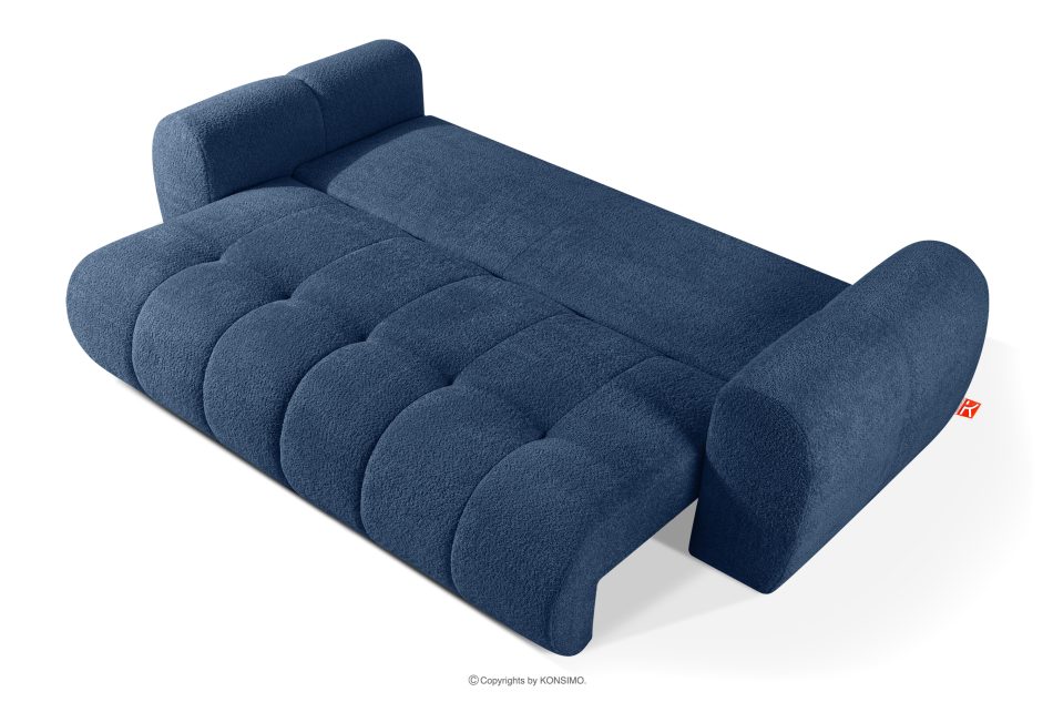 LIRA Sofa und Sitzhocker aus Bouclé-Stoff in Marineblau marineblau - Foto 8