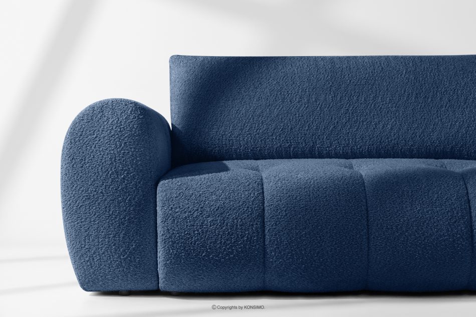 LIRA Sofa und Sitzhocker aus Bouclé-Stoff in Marineblau marineblau - Foto 9