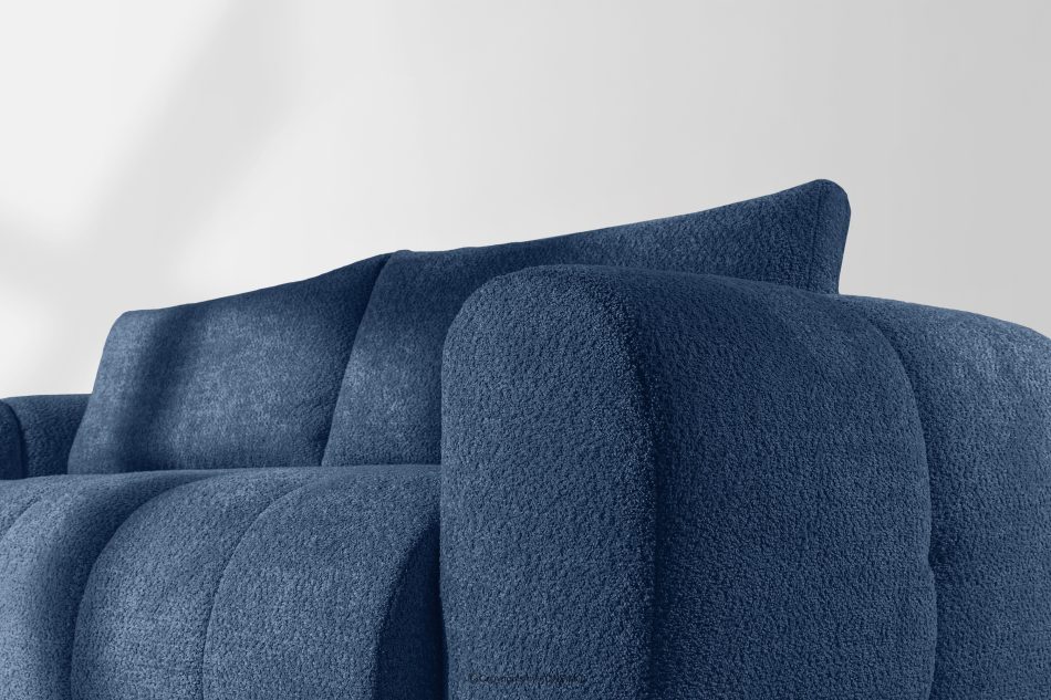 LIRA Sofa und Sitzhocker aus Bouclé-Stoff in Marineblau marineblau - Foto 12