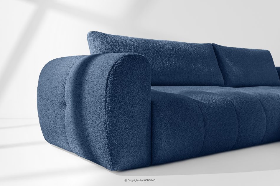 LIRA Sofa und Sitzhocker aus Bouclé-Stoff in Marineblau marineblau - Foto 14