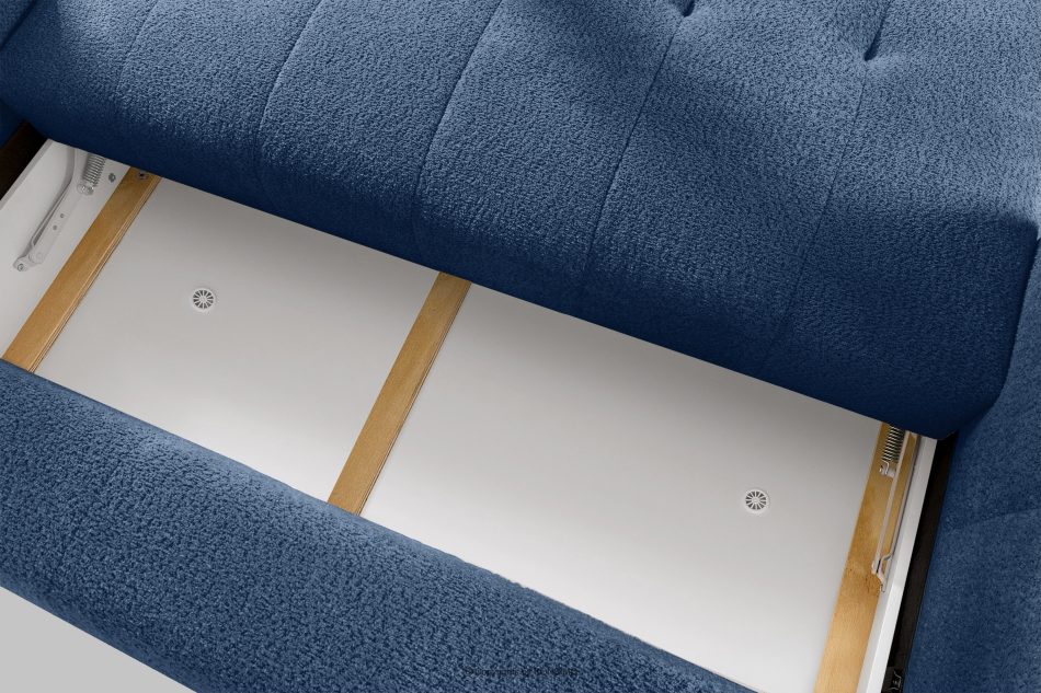 LIRA Sofa und Sitzhocker aus Bouclé-Stoff in Marineblau marineblau - Foto 16