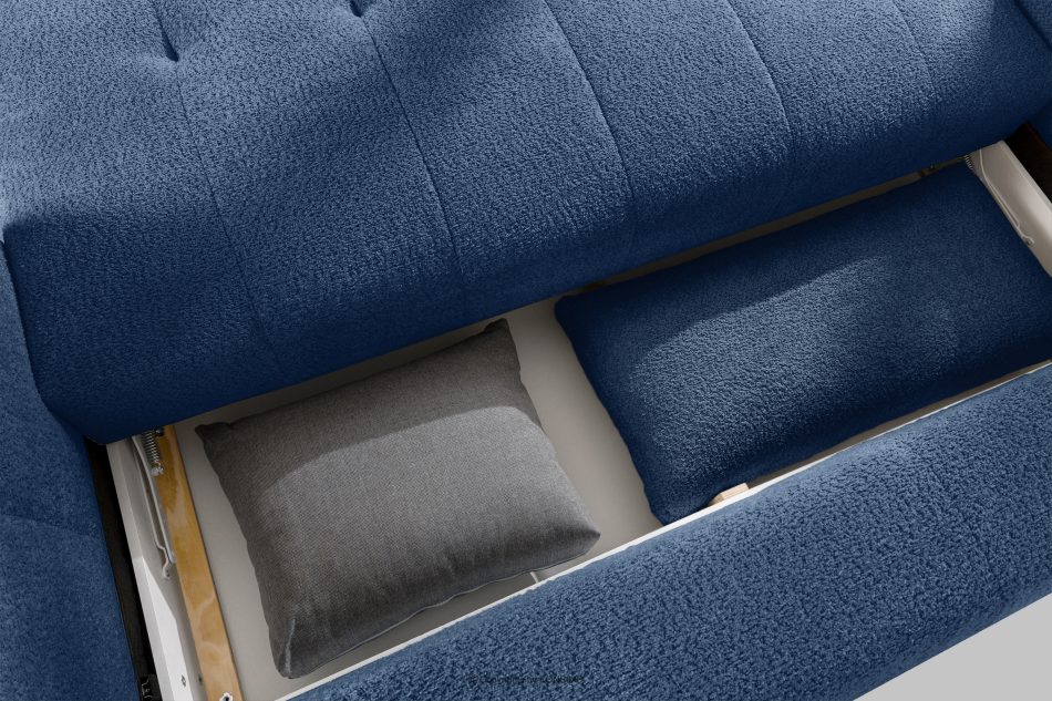 LIRA Sofa und Sitzhocker aus Bouclé-Stoff in Marineblau marineblau - Foto 17