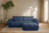 LIRA Sofa und Sitzhocker aus Bouclé-Stoff in Marineblau marineblau - Foto 26