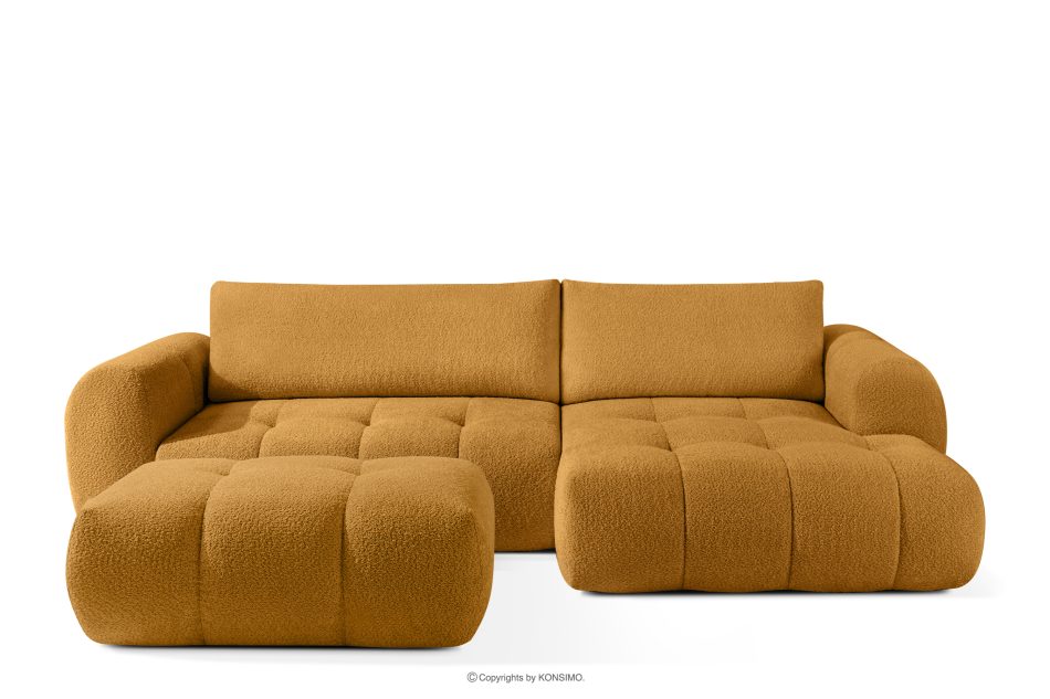 LIRA Narożnik prawy i puf boucle miodowy honigfarben - Foto 0