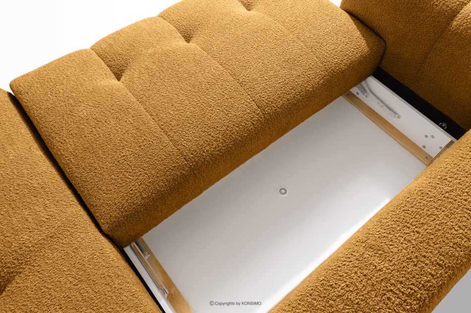 LIRA Narożnik prawy i puf boucle miodowy honigfarben - Foto 16