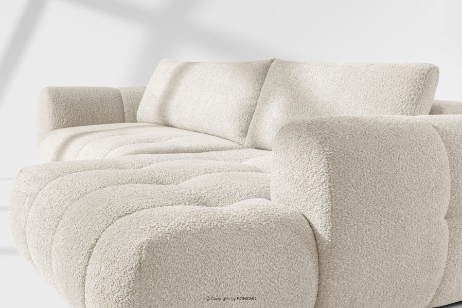 LIRA Narożnik prawy i puf w tkaninie boucle biały weiß - Foto 12