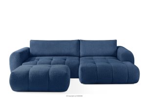LIRA, https://konsimo.de/kollektion/lira/ Narożnik prawy i puf boucle granatowy marineblau - Foto