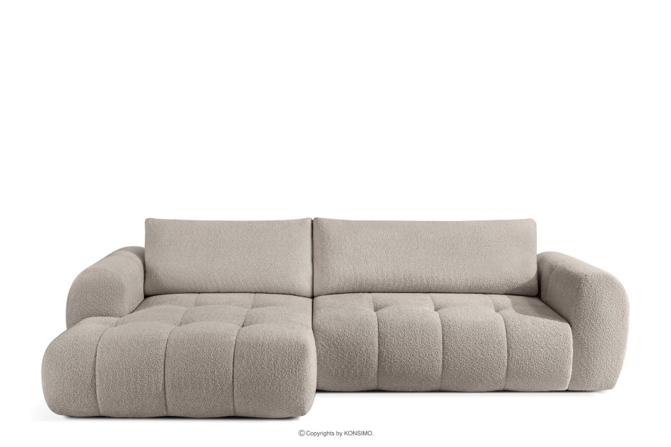 LIRA Narożnik prawy i puf w tkaninie boucle szary grau - Foto 4