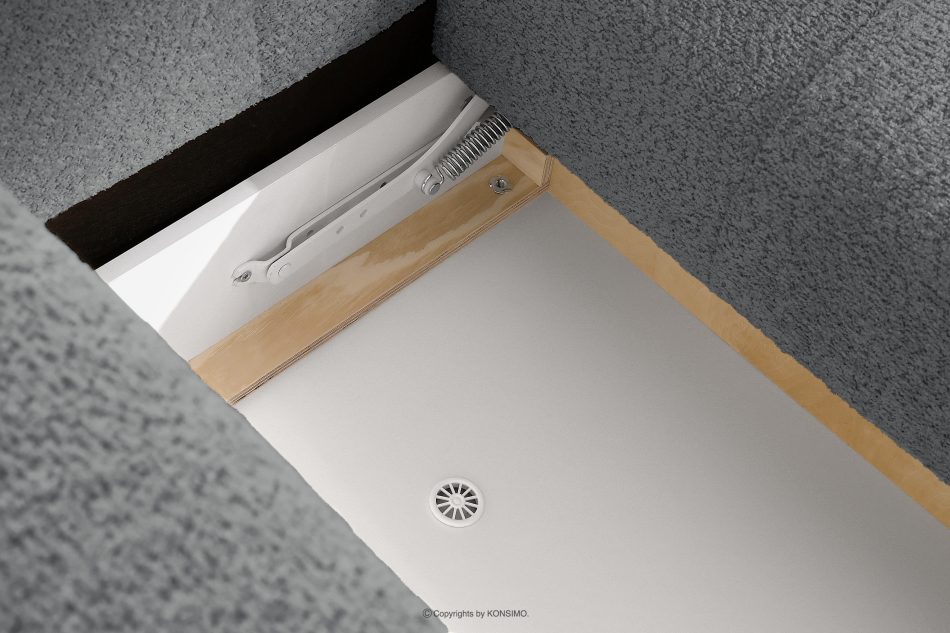 LIRA Narożnik lewy i puf boucle ciemny szary dunkelgrau - Foto 18