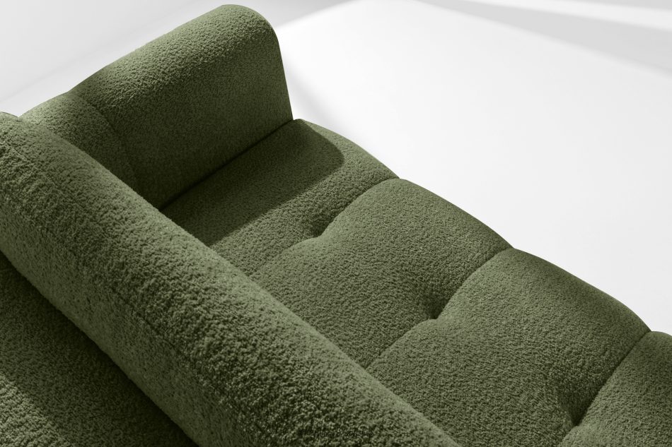 LIRA Narożnik lewy i puf boucle oliwkowy oliv - Foto 10