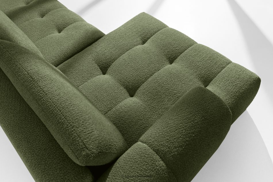 LIRA Narożnik lewy i puf boucle oliwkowy oliv - Foto 11