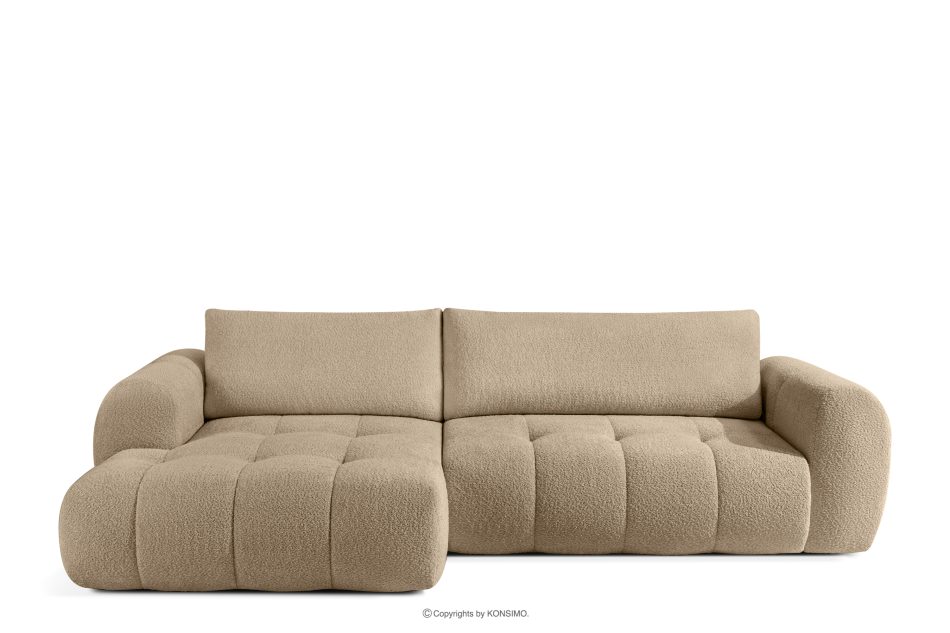 LIRA Narożnik lewy  i puf w tkaninie boucle beżowy beige - Foto 4