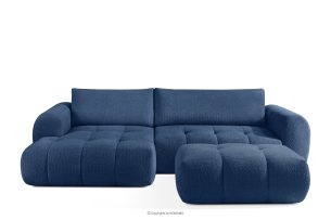 LIRA, https://konsimo.de/kollektion/lira/ Narożnik lewy i puf boucle granatowy marineblau - Foto