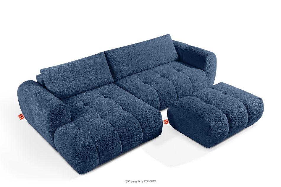 LIRA Narożnik lewy i puf boucle granatowy marineblau - Foto 2