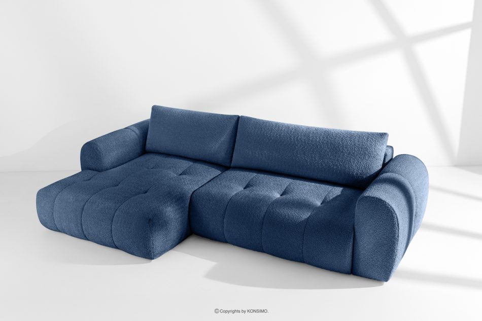 LIRA Narożnik lewy i puf boucle granatowy marineblau - Foto 23