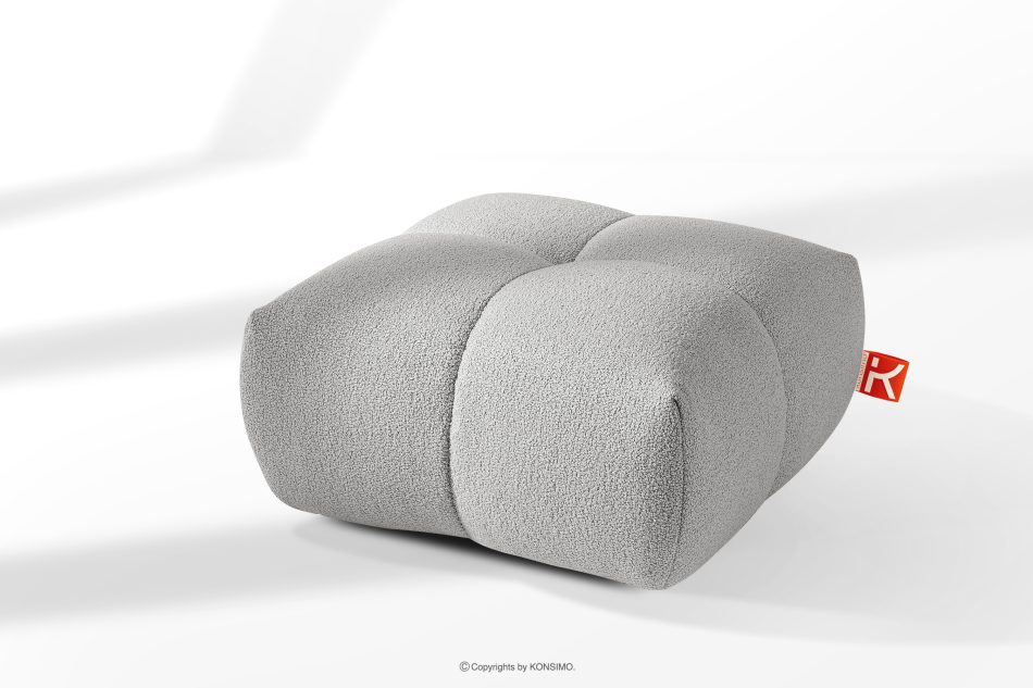 VENA Gesteppter Sitzhocker im modernen Stil hellgrau hellgrau - Foto 1