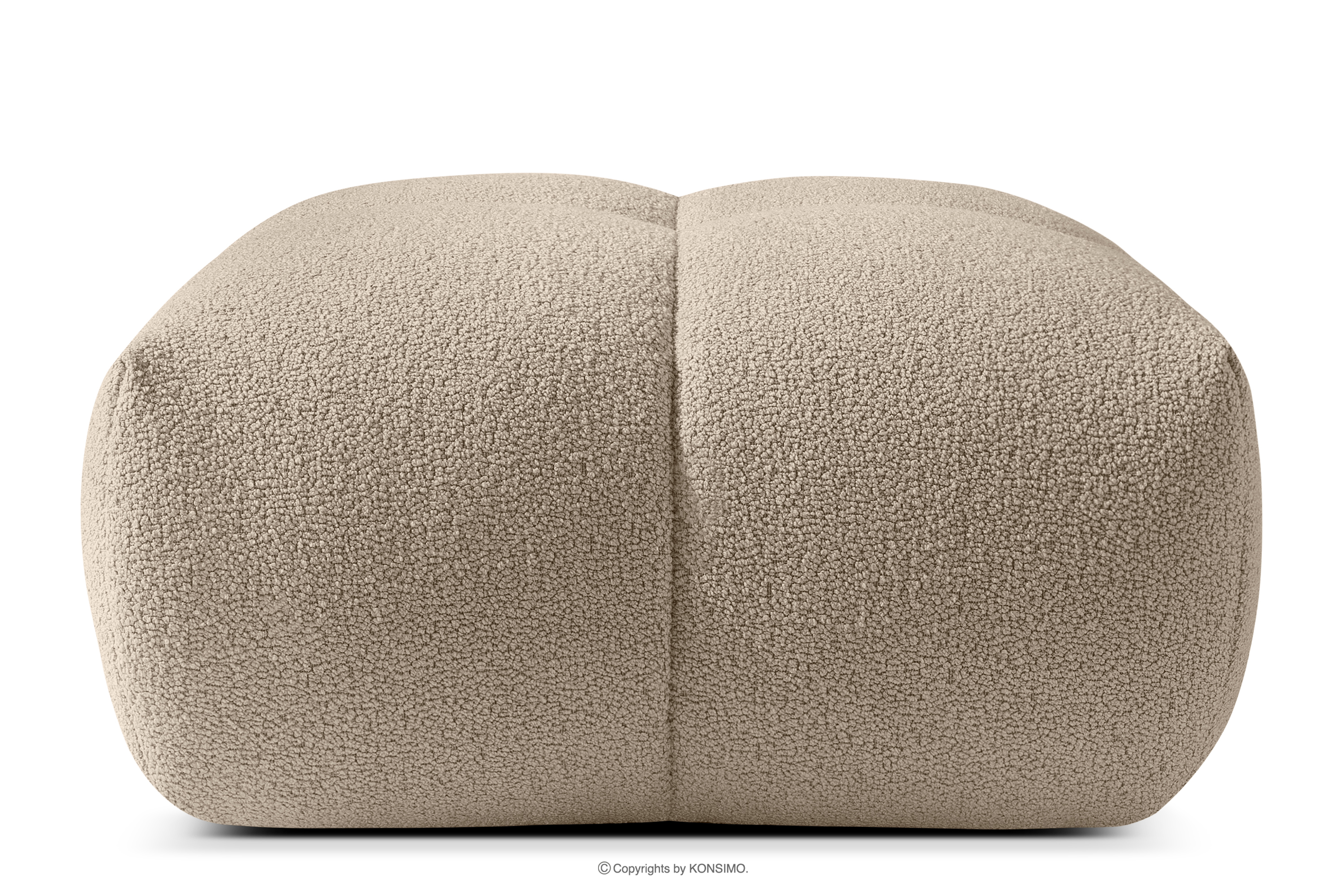 Gesteppter Sitzhocker im modernen Stil beige VENA
