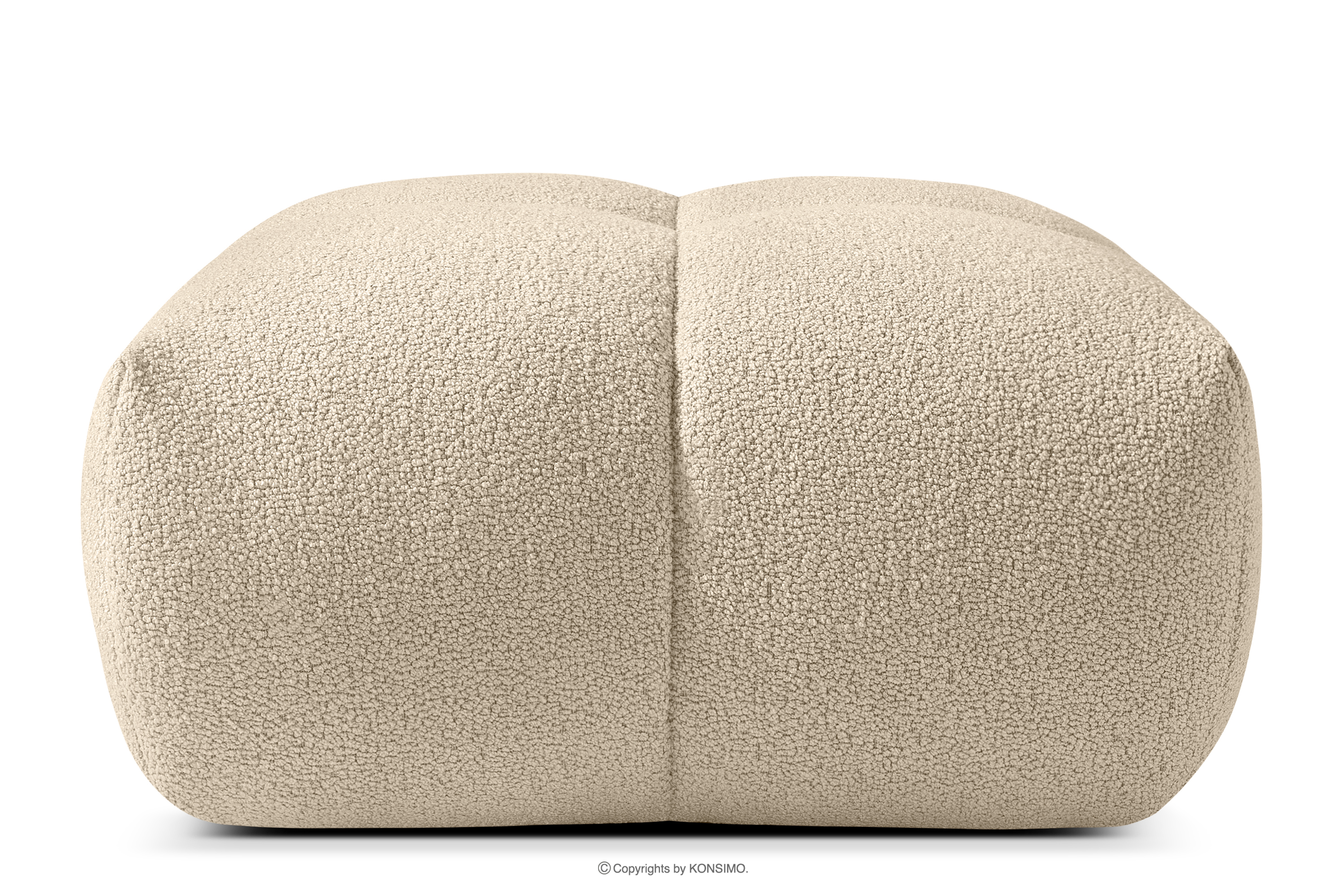 Sitzhocker im Japandi-Stil hellbeige VENA