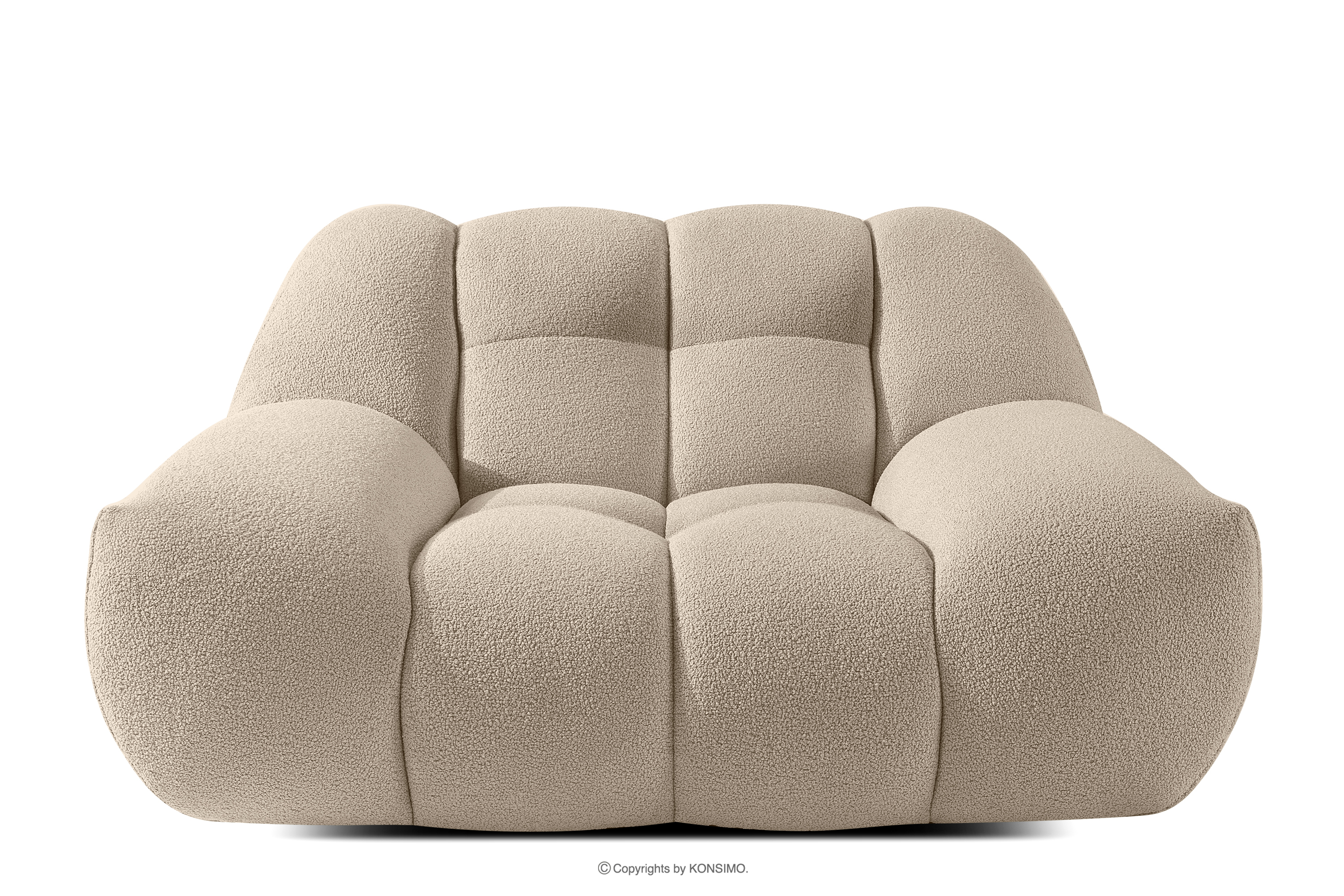 Gesteppter Sessel im modernen Stil beige VENA