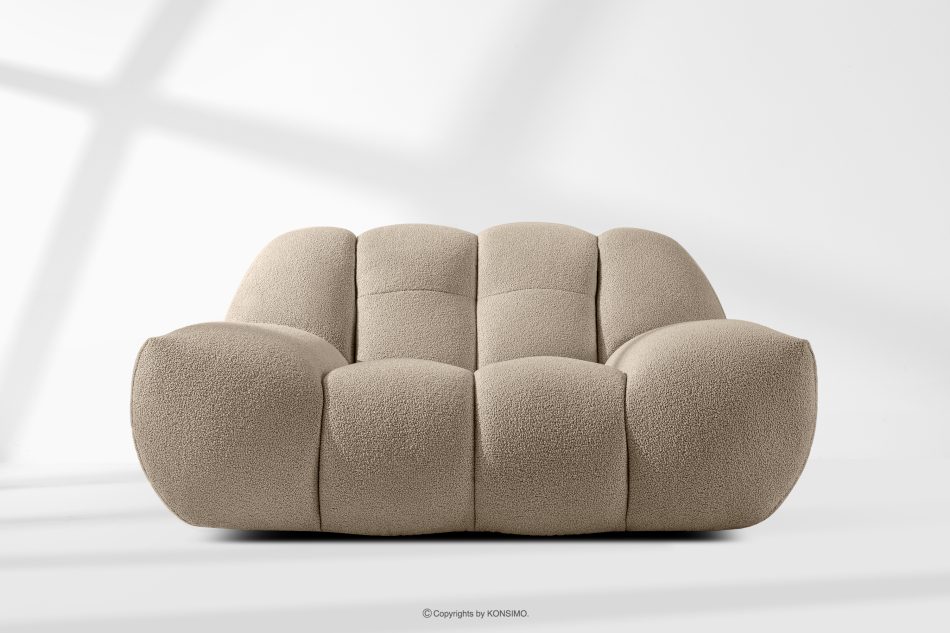 VENA Gesteppter Sessel im modernen Stil beige beige - Foto 1