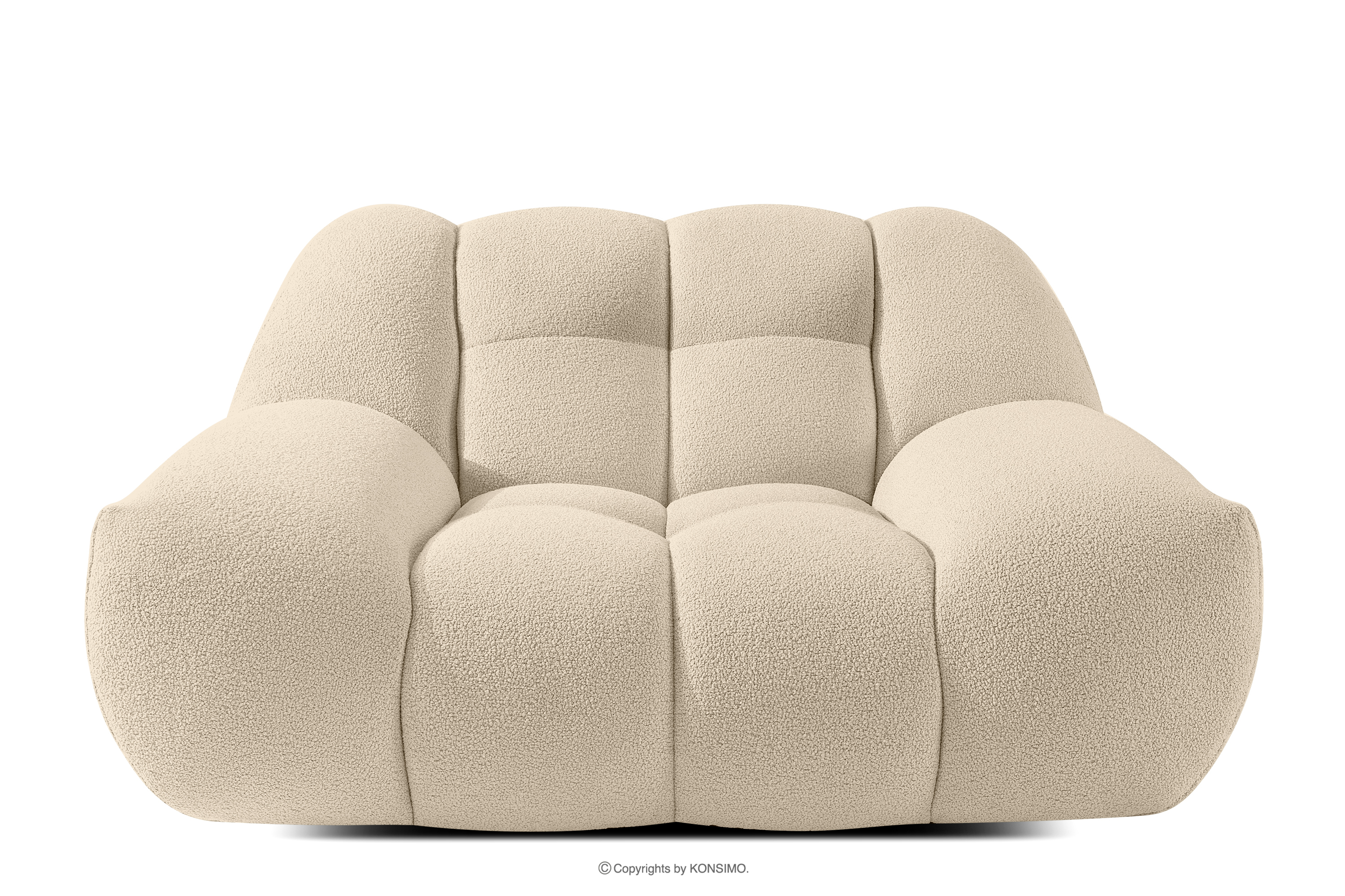 Sessel im Japandi-Stil hellbeige VENA
