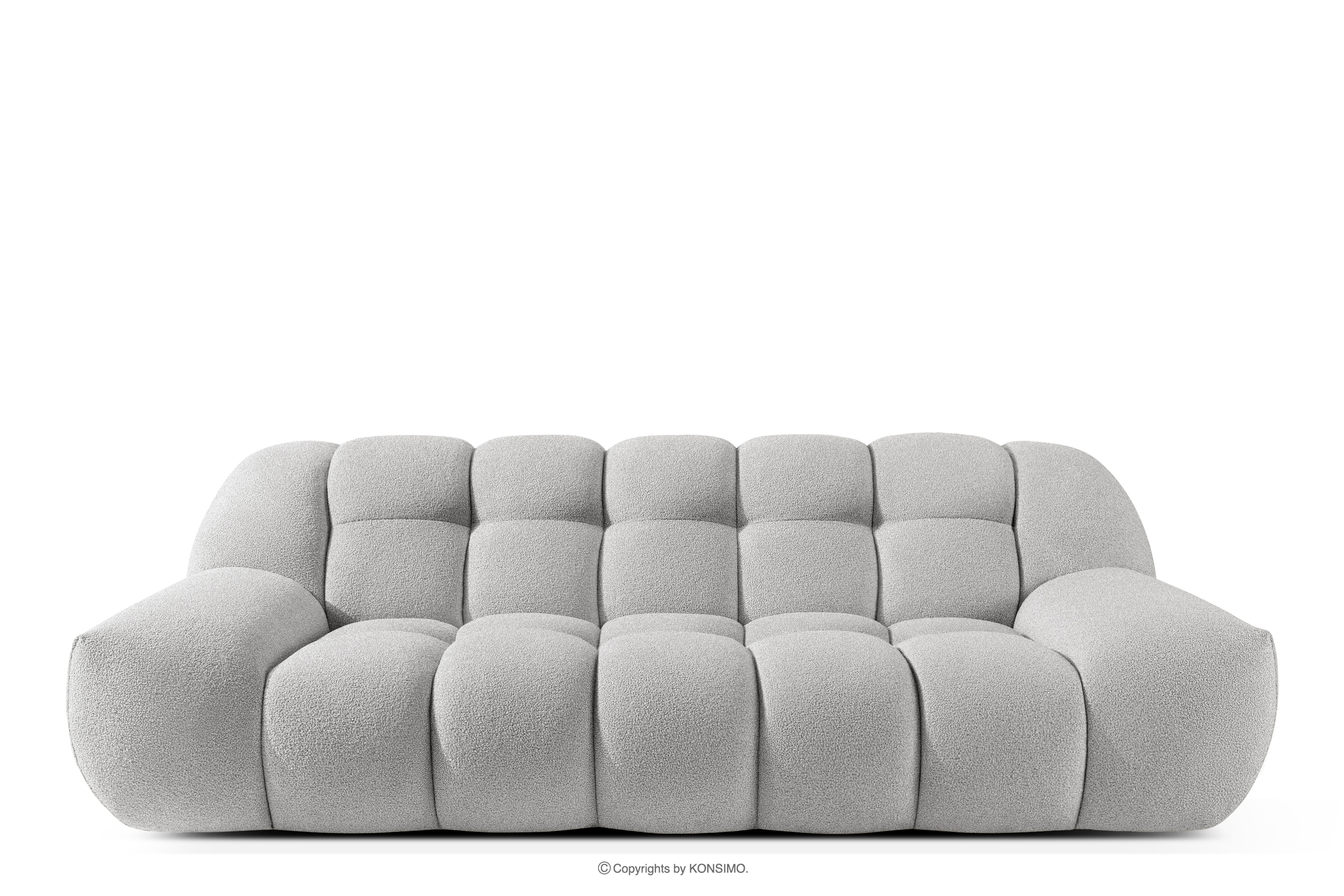 Zweisitzer-Sofa im modernen Stil hellgrau
