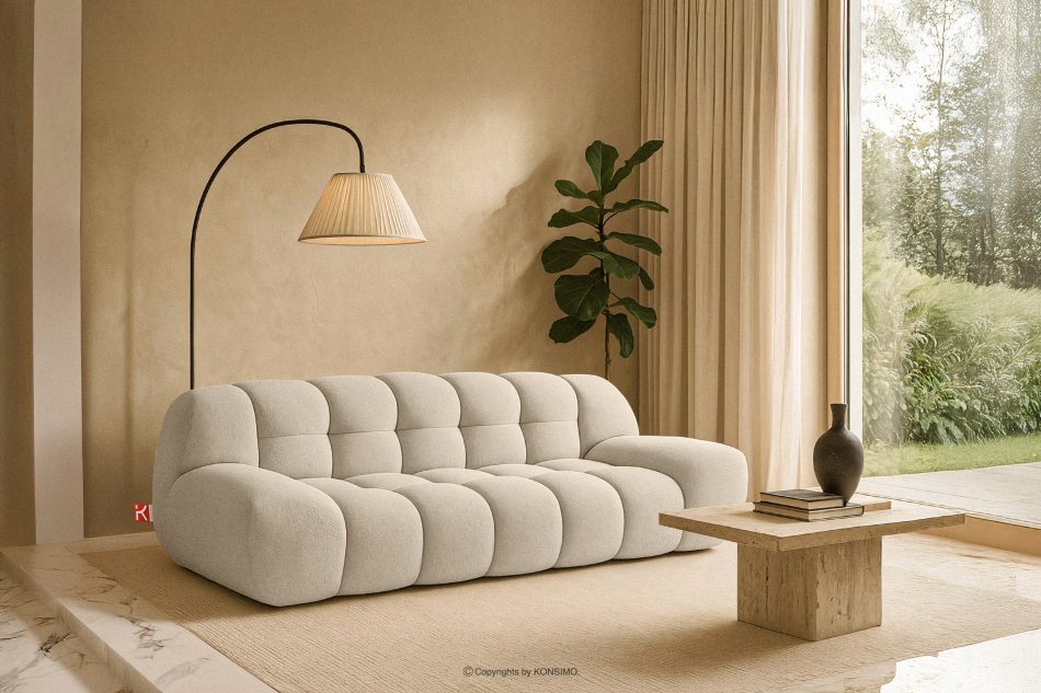 VENA Zweisitzer-Sofa im Japandi-Stil weiß weiß - Foto 15