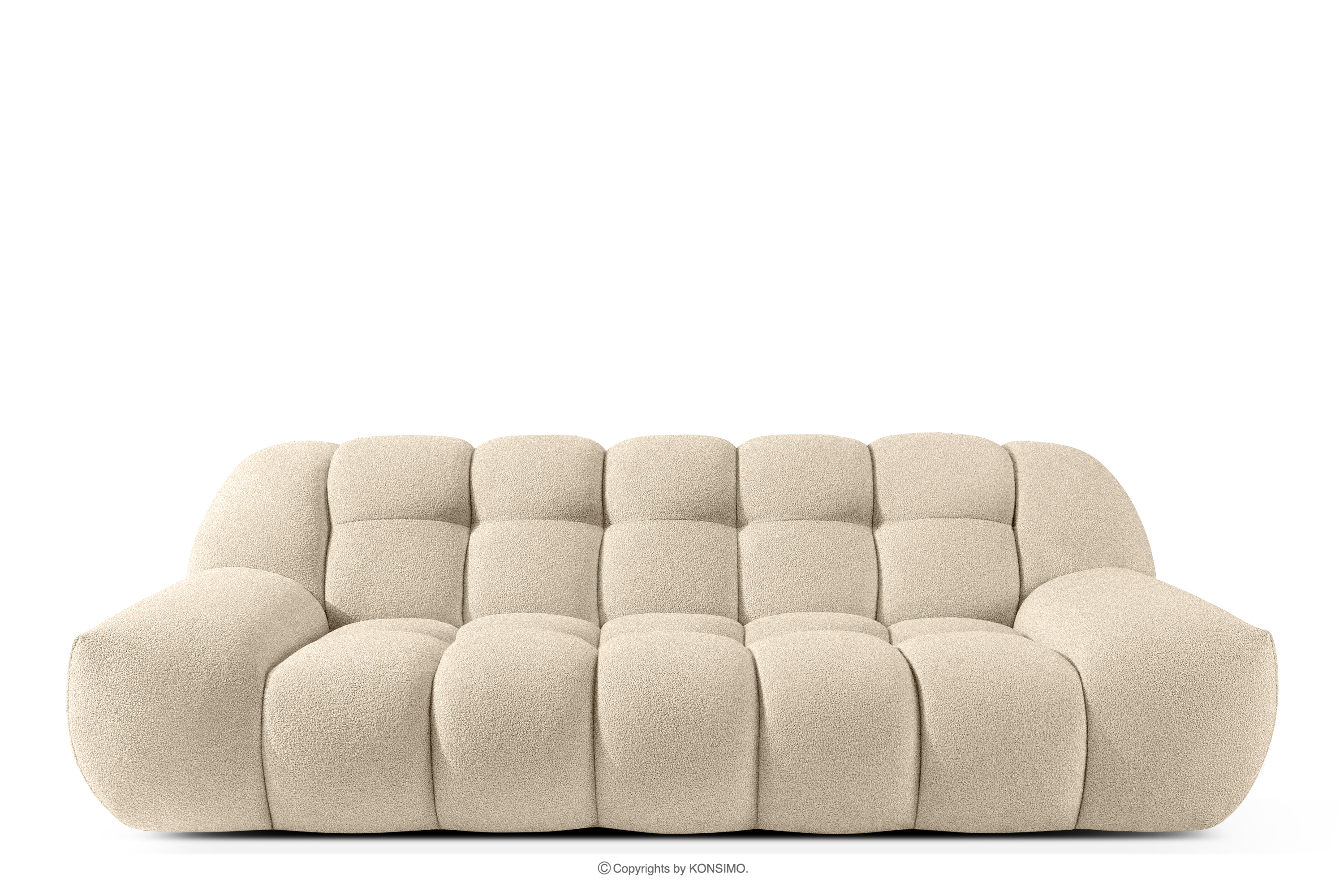 Zweisitzer-Sofa im Japandi-Stil hellbeige VENA