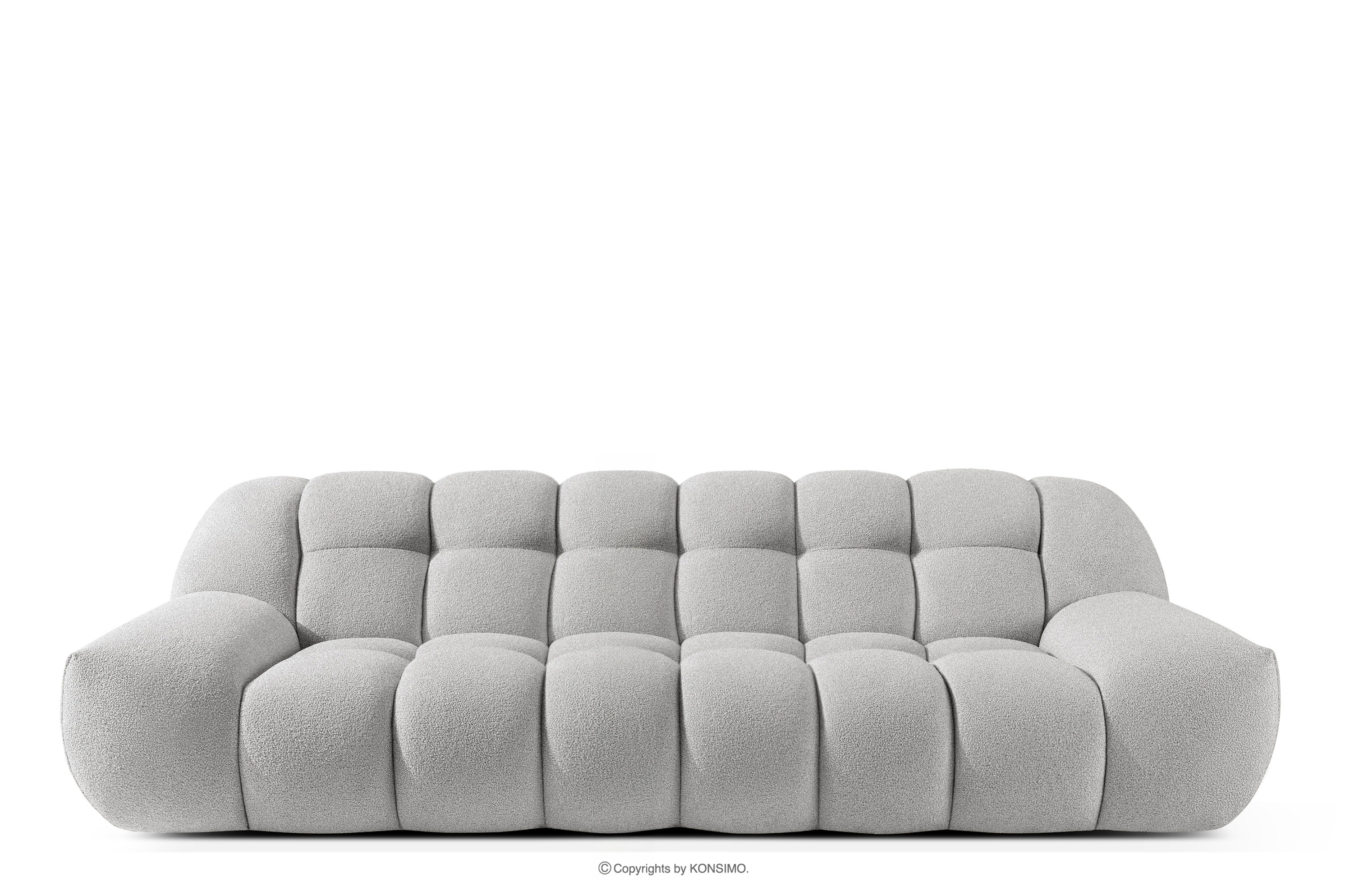 Dreisitzer-Sofa im modernen Stil hellgrau