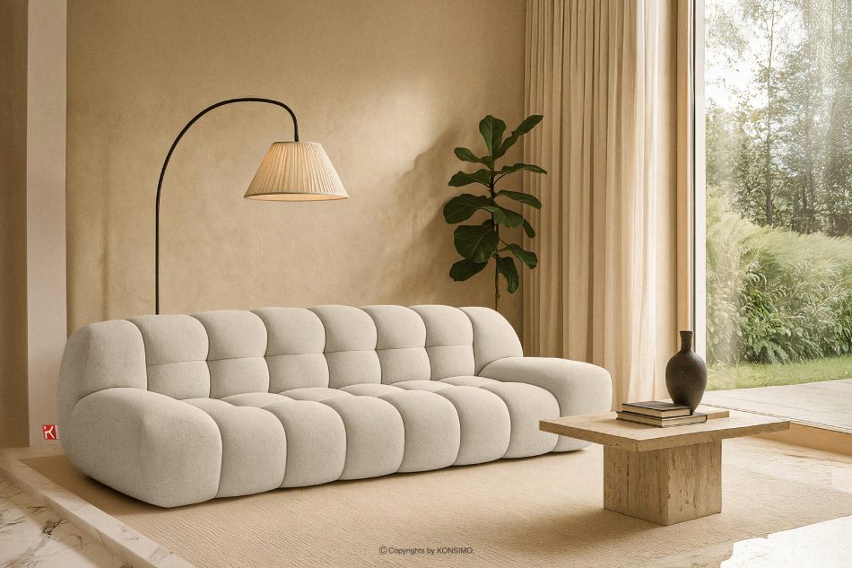 VENA Dreisitzer-Sofa im Japandi-Stil weiß weiß - Foto 14