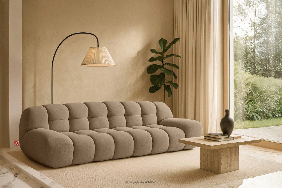 VENA Dreisitzer-Sofa im modernen Stil beige beige - Foto 14