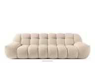 Dreisitzer-Sofa im Japandi-Stil hellbeige